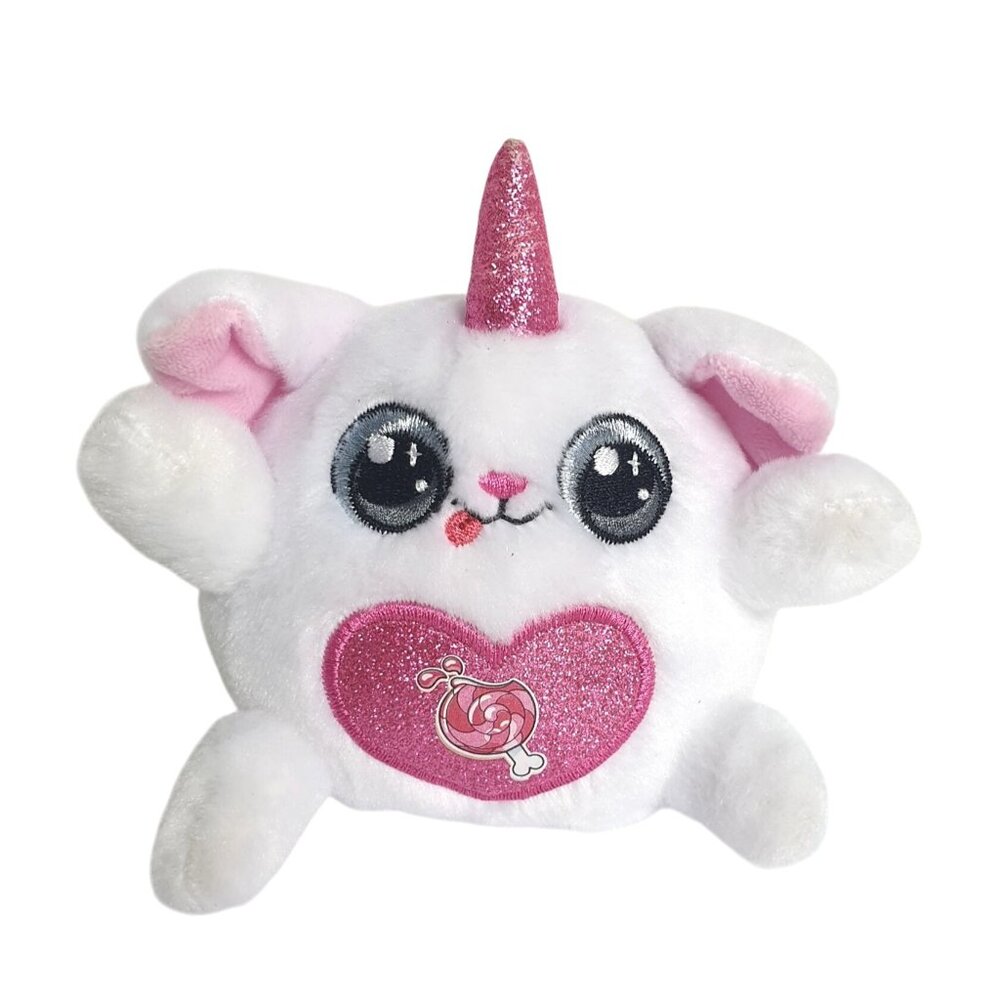 Rainbocorns Puppycorn Plush White Pink Unicorn Glitter Accents & Wings CHIHUAHUA